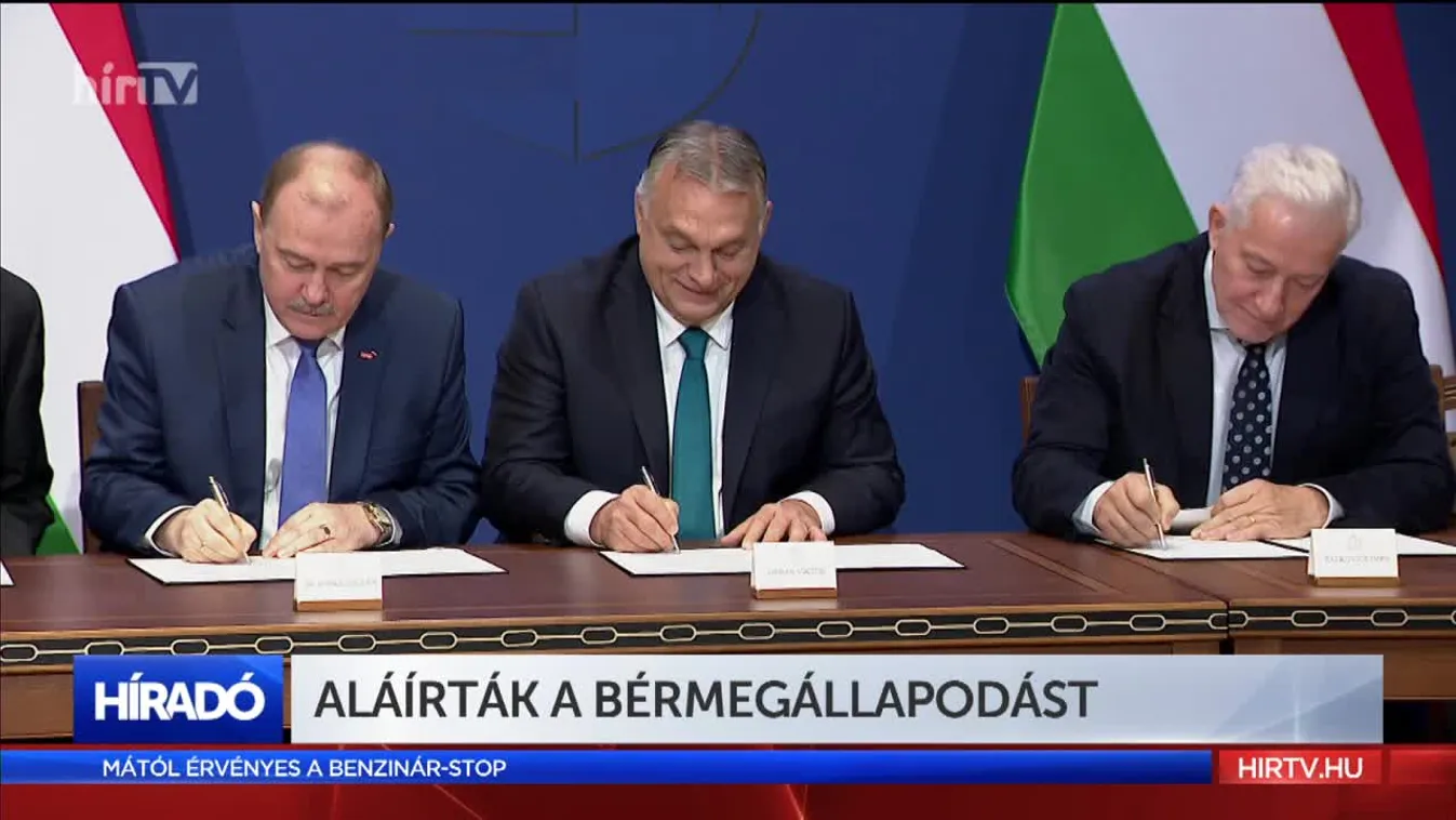 Aláírták a bérmegállapodást