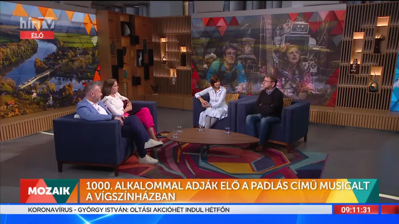 Mozaik: 1000. alkalommal adják elő A padlás című musicalt a Vígszínházban