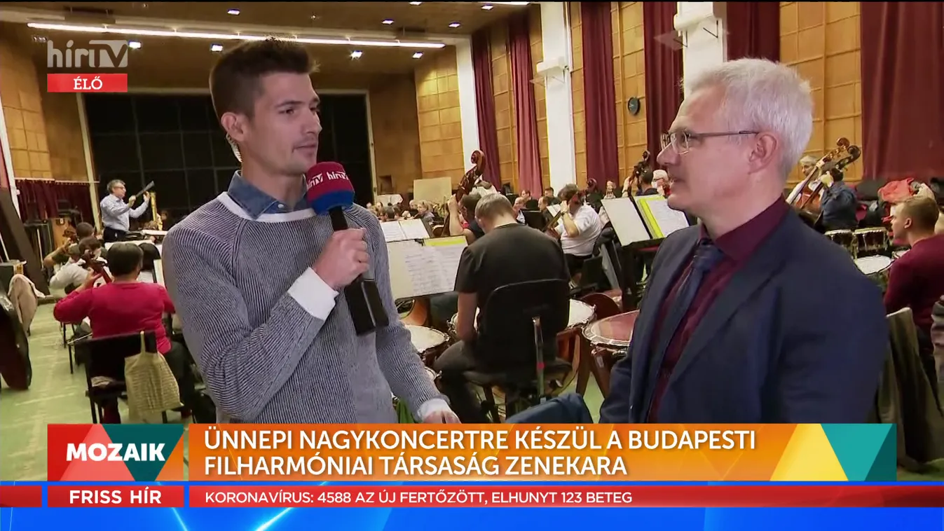 Mozaik: Ünnepi nagykoncertre készül a Budapesti Filharmóniai Társaság zenekar