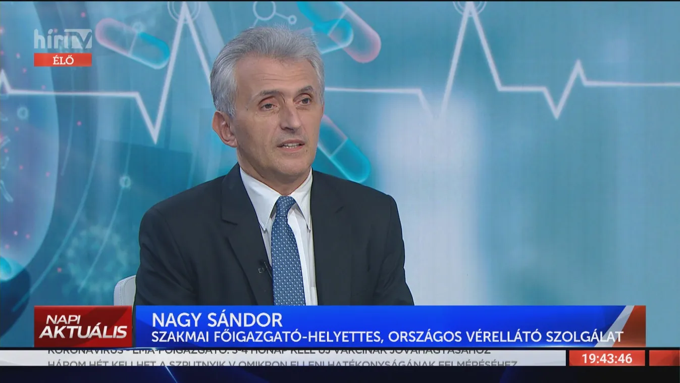 Nagy Sándor: Aki egészségesnek érzi magát, az valószínűleg tud vért adni