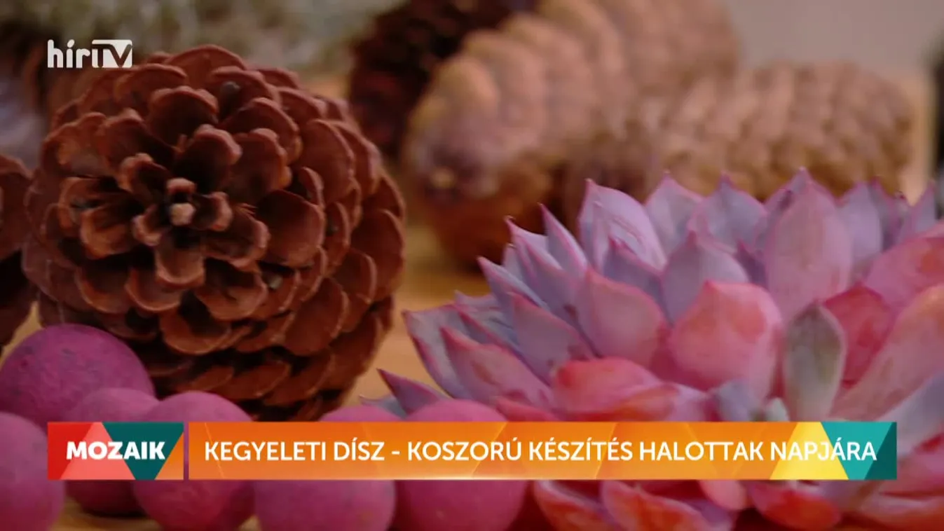 Mozaik - Kegyeleti dísz - koszorú készítés halottak napjára (2021-11-01)