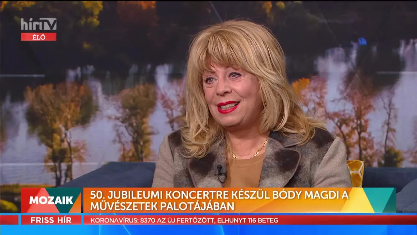 Mozaik: 50. jubileumi koncertre készül Bódy Magdi a Művészetek Palotájában