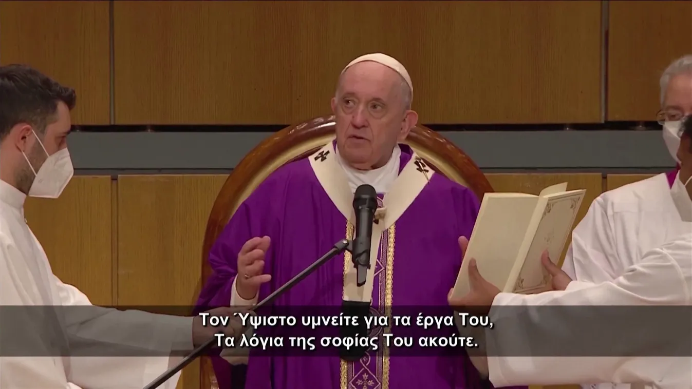 Több ezer ember előtt tartott misét Ferenc pápa Athénban