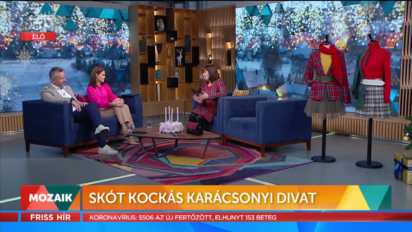 Mozaik - Skót kockás karácsonyi divat