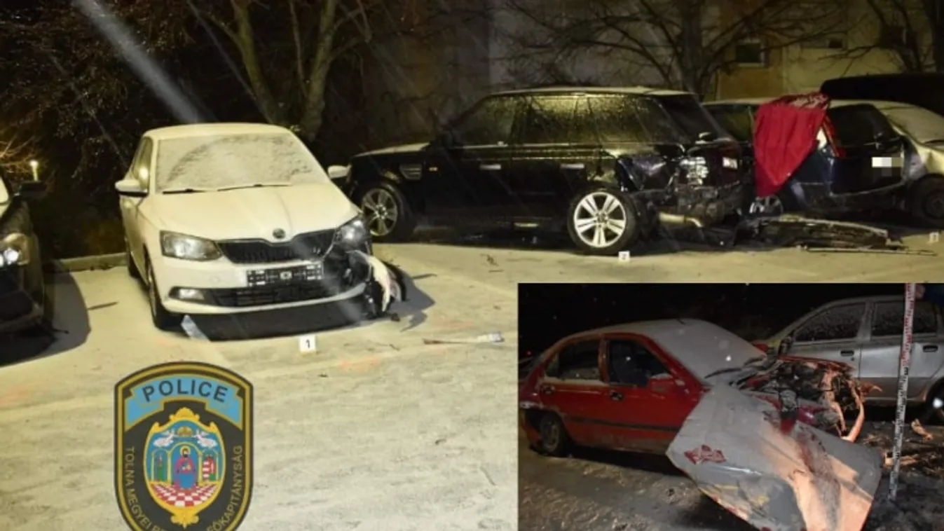 Nyolc parkoló autót tört össze