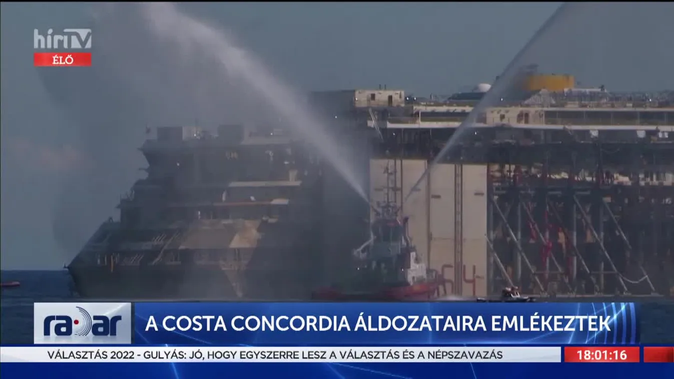 Radar: A Costa Concordia áldozataira emlékeztek
