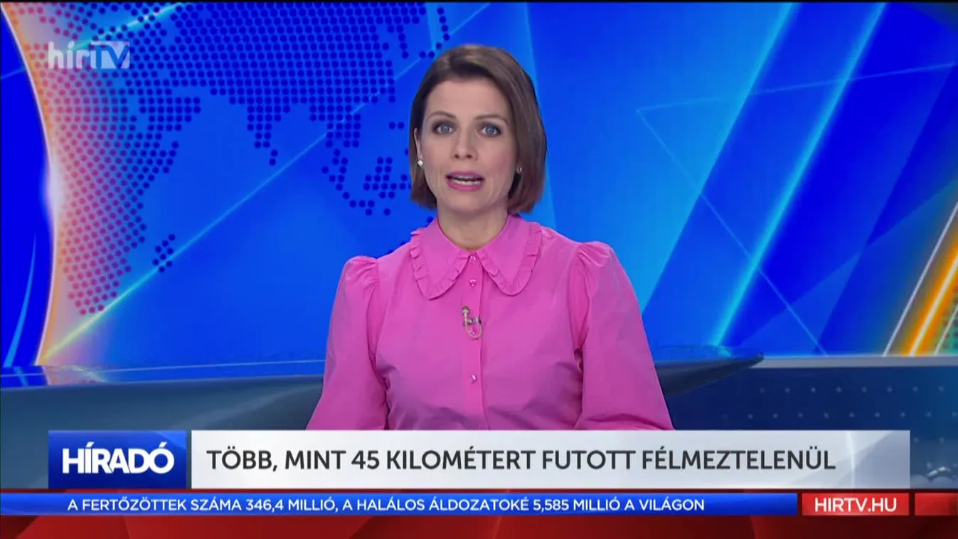 Több, mint 45 kilométert futott félmeztelenül