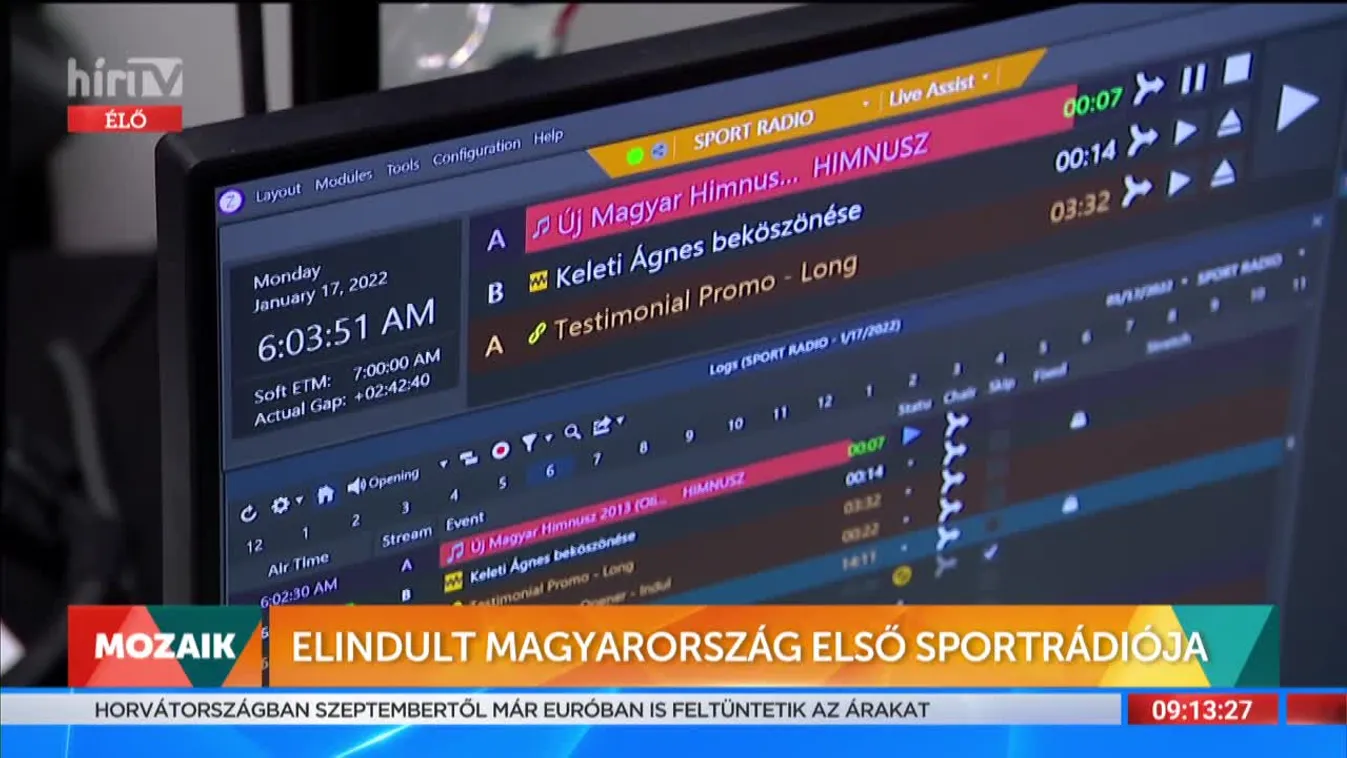 Mozaik - Elindult Magyarország első sportrádiója (2022-01-17)
