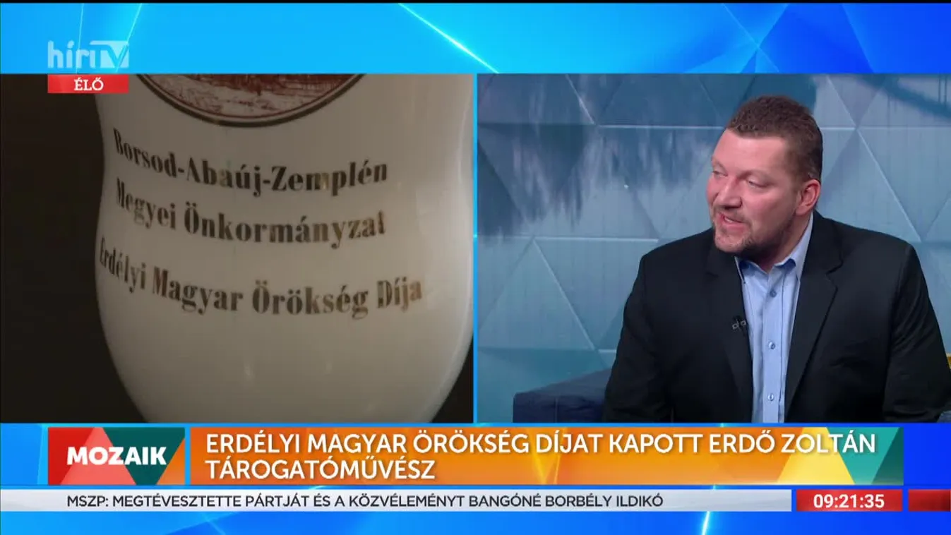 Mozaik - Erdélyi Magyar Örökség Díjat kapott Erdő Zoltán tárogatóművész (2022-01-24)