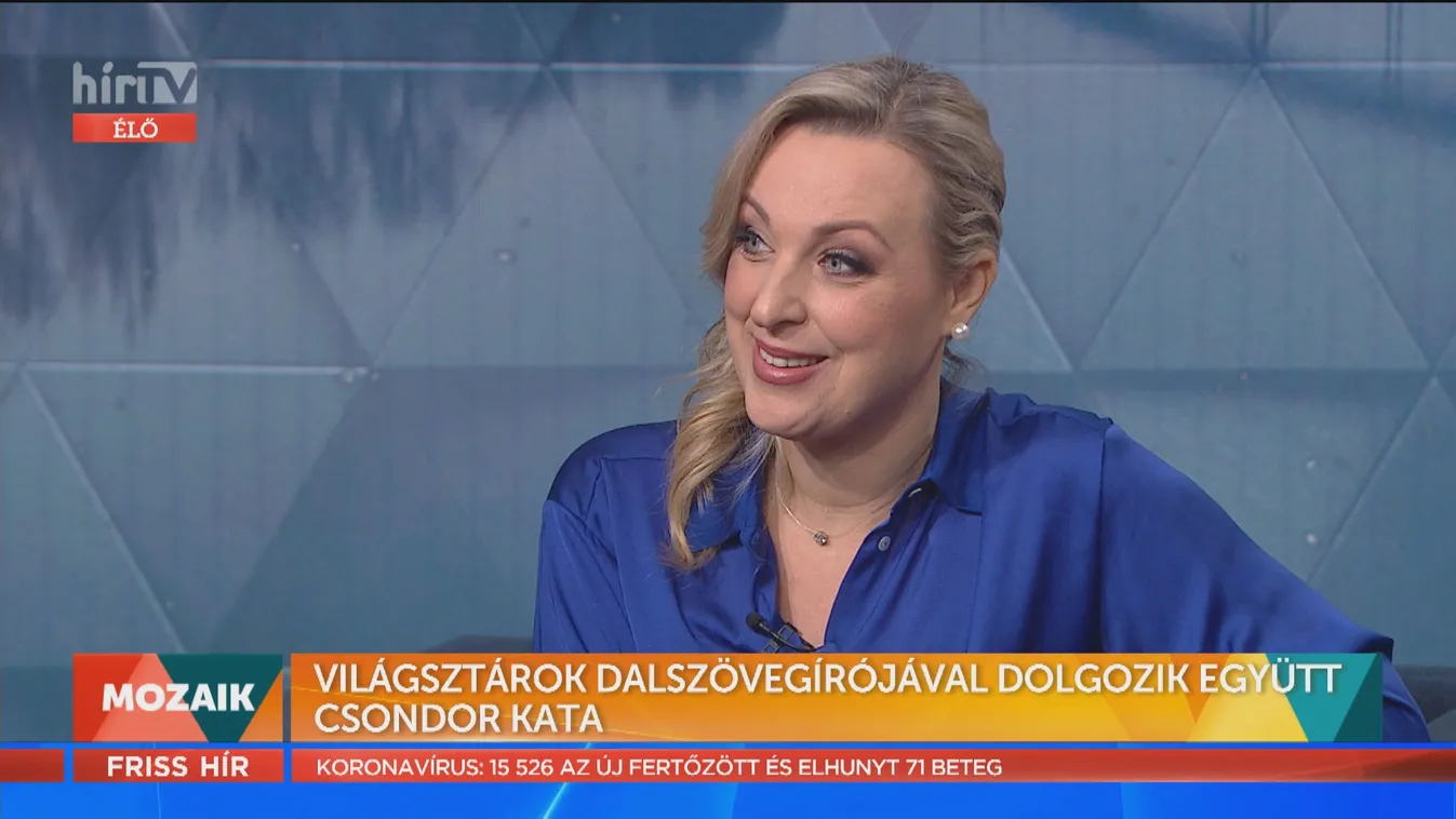 Mozaik - Világsztárok dalszövegírójával dolgozik együtt Csondor Kata