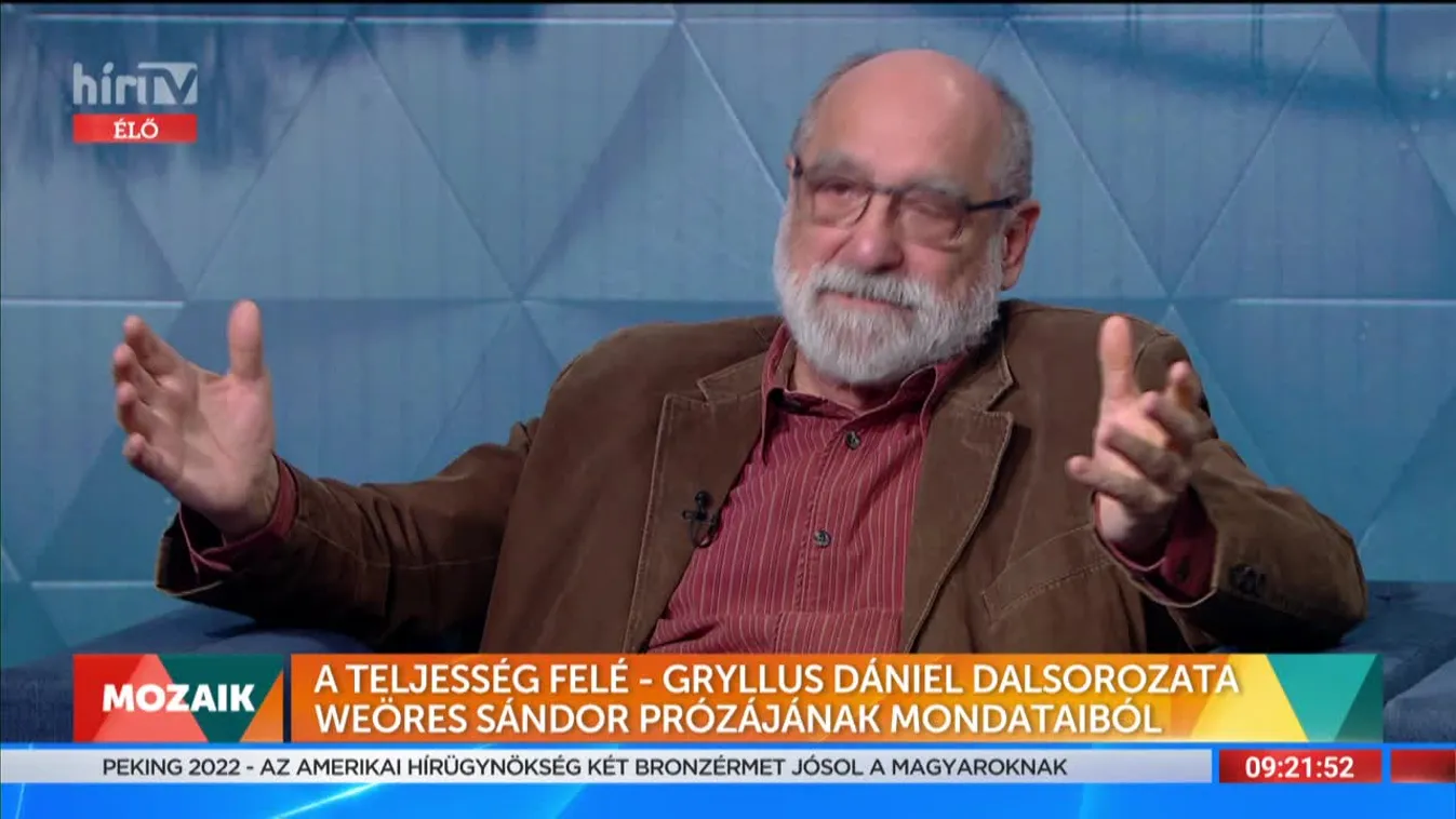 Mozaik - A teljesség fele - Gryllus Dániel dalsorozata Weöres Sándor prózájának mondataiból (2022-02-02)