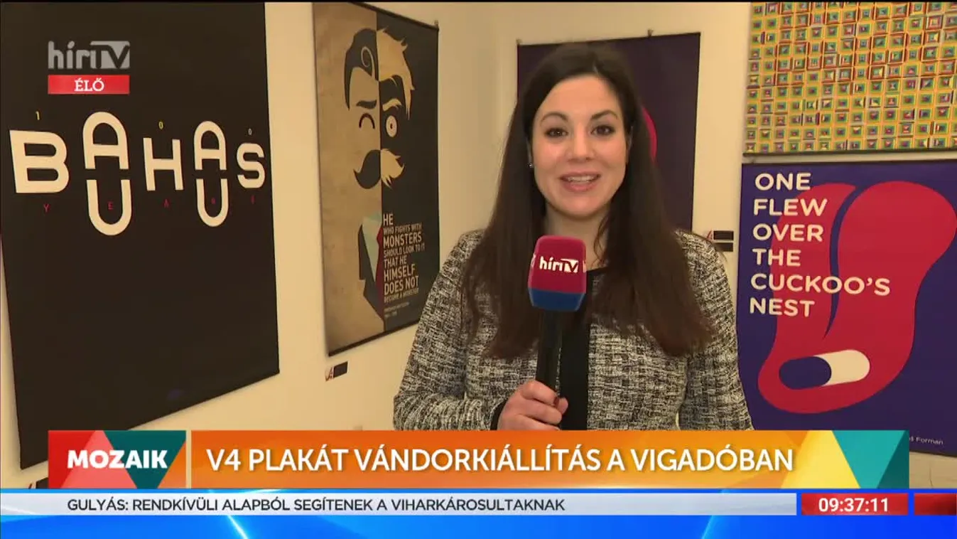 Mozaik - V4 plakát vándorkiállítás a Vigadóban (2022-02-03)