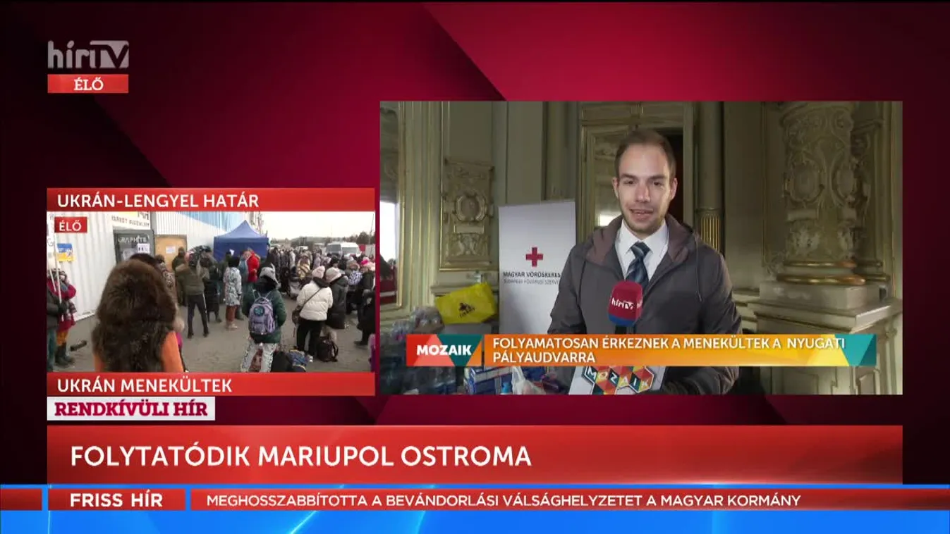 Mozaik - Folyamatosan érkeznek a menekültek a Nyugati pályudvarra (2022-03-03)