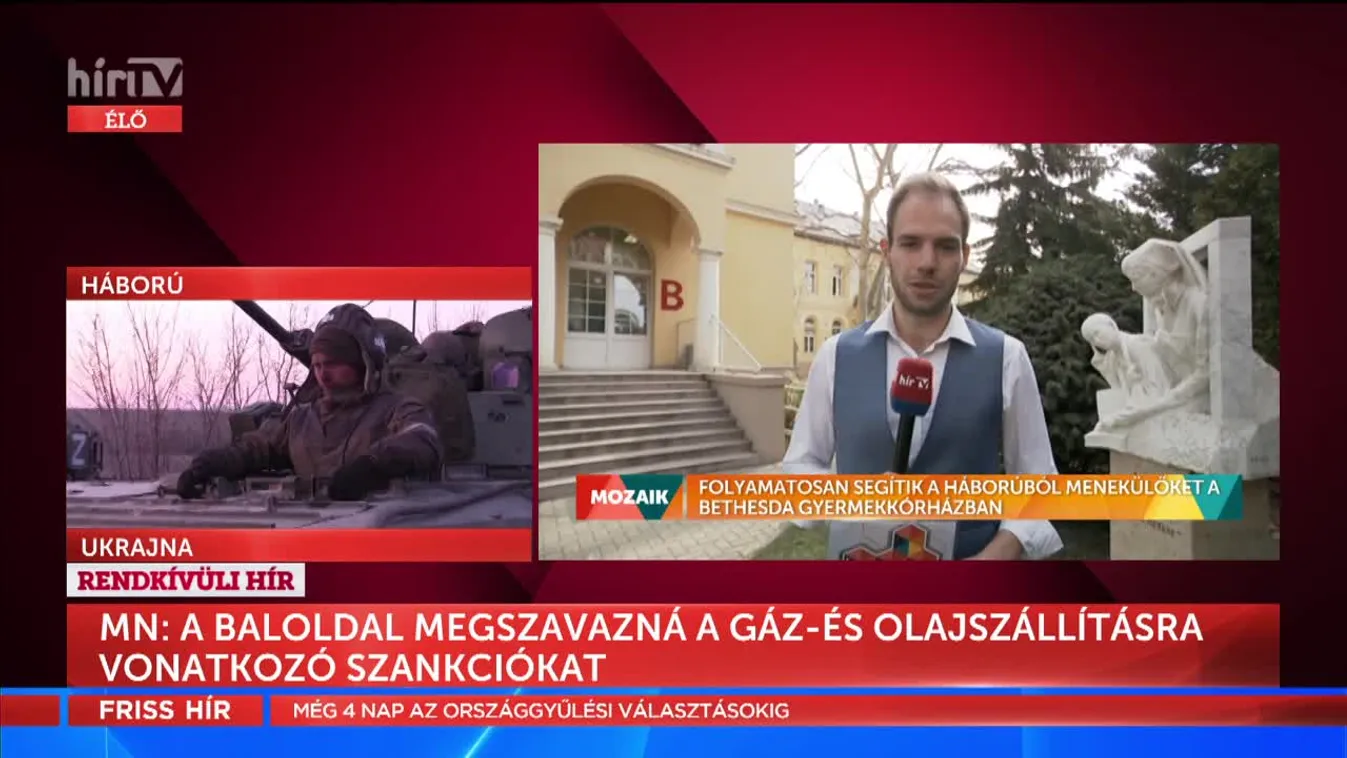 Mozaik - Folyamatosan segítik a háborúból menekülőket a Bethesda Gyermekkórházban