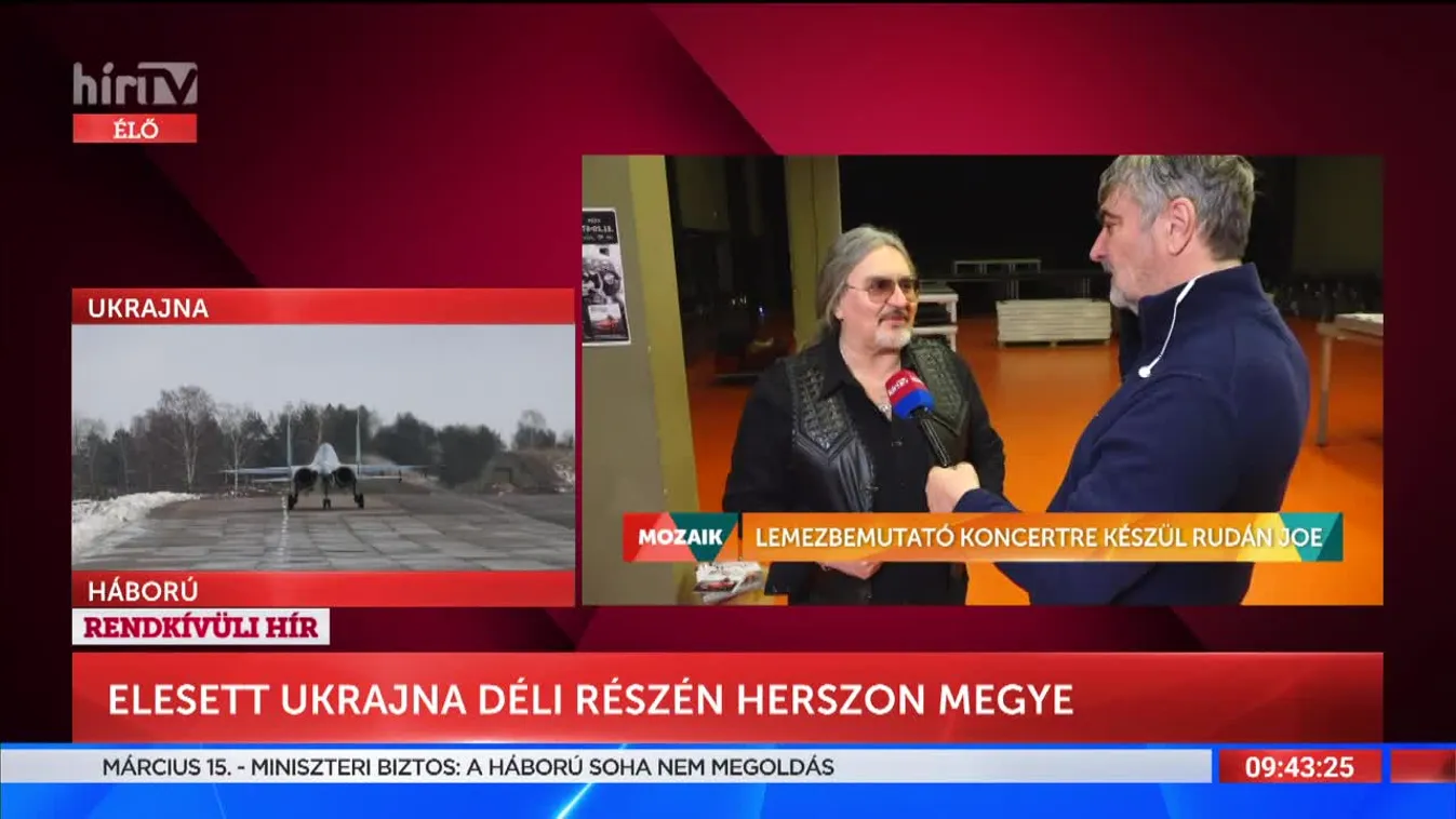 Mozaik - Lemezbemutató koncertre készül Rudán Joe (2022-03-16)