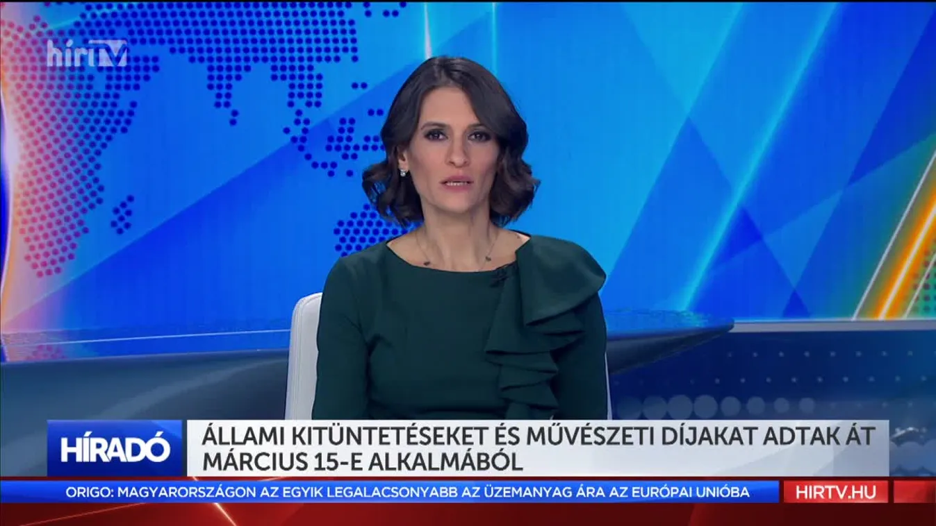 Állami kitüntetéseket és művészeti díjakat adtak át március 15-e alkalmából