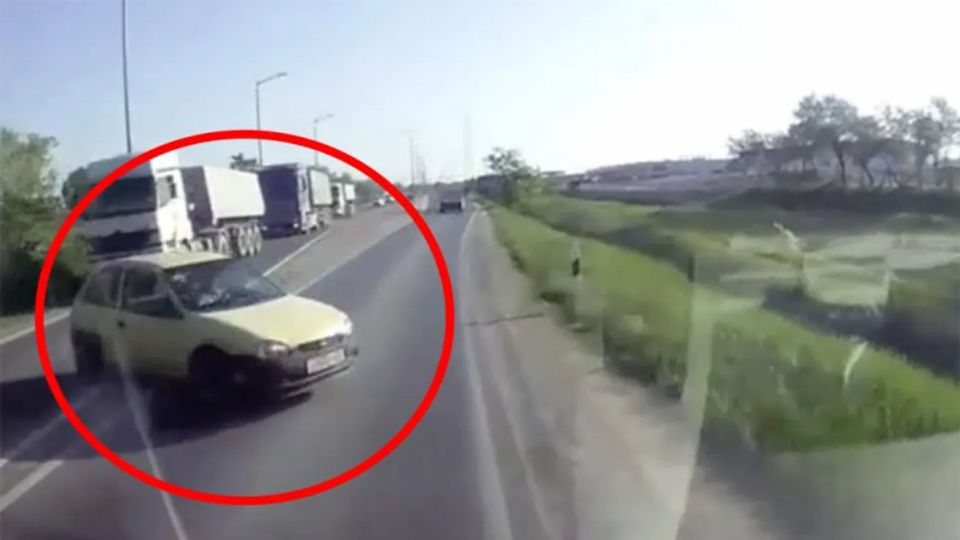 VIDEÓ: Zseniális manőverrel kerülte el a mentő sofőrje a hatalmas ütközést