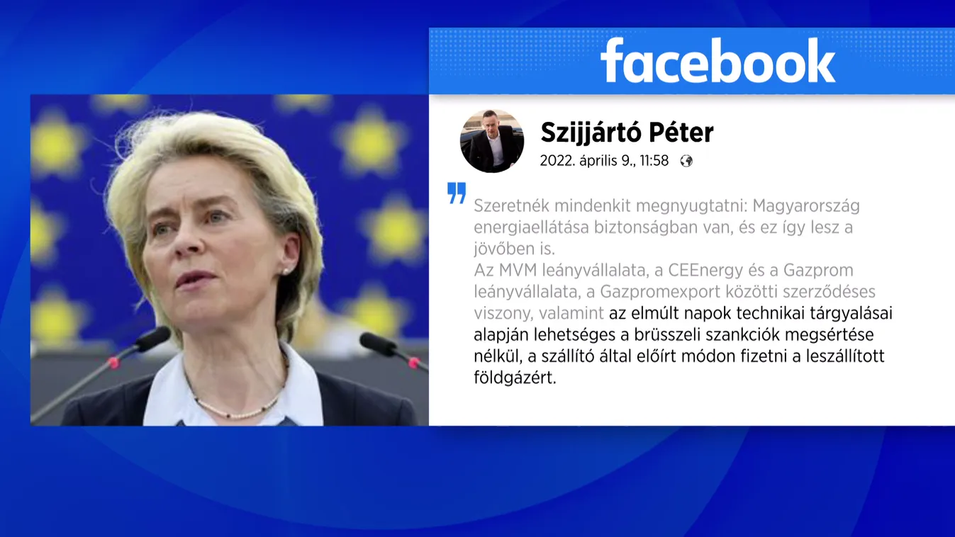Szijjártó: Lehetséges a brüsszeli szankciók megsértése nélkül fizetni a gázért