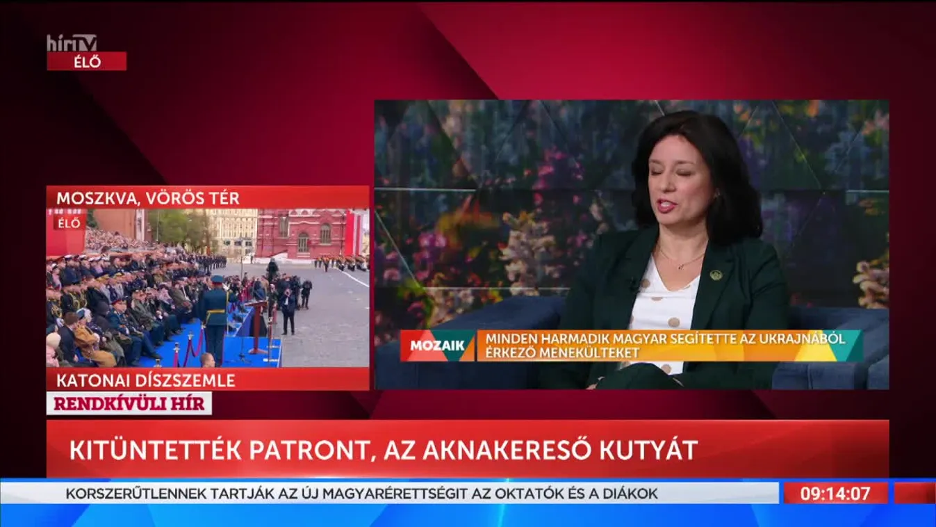 Mozaik - Minden harmadik magyar segítette az Ukrajnából érkező menekülteket (2022-05-09)