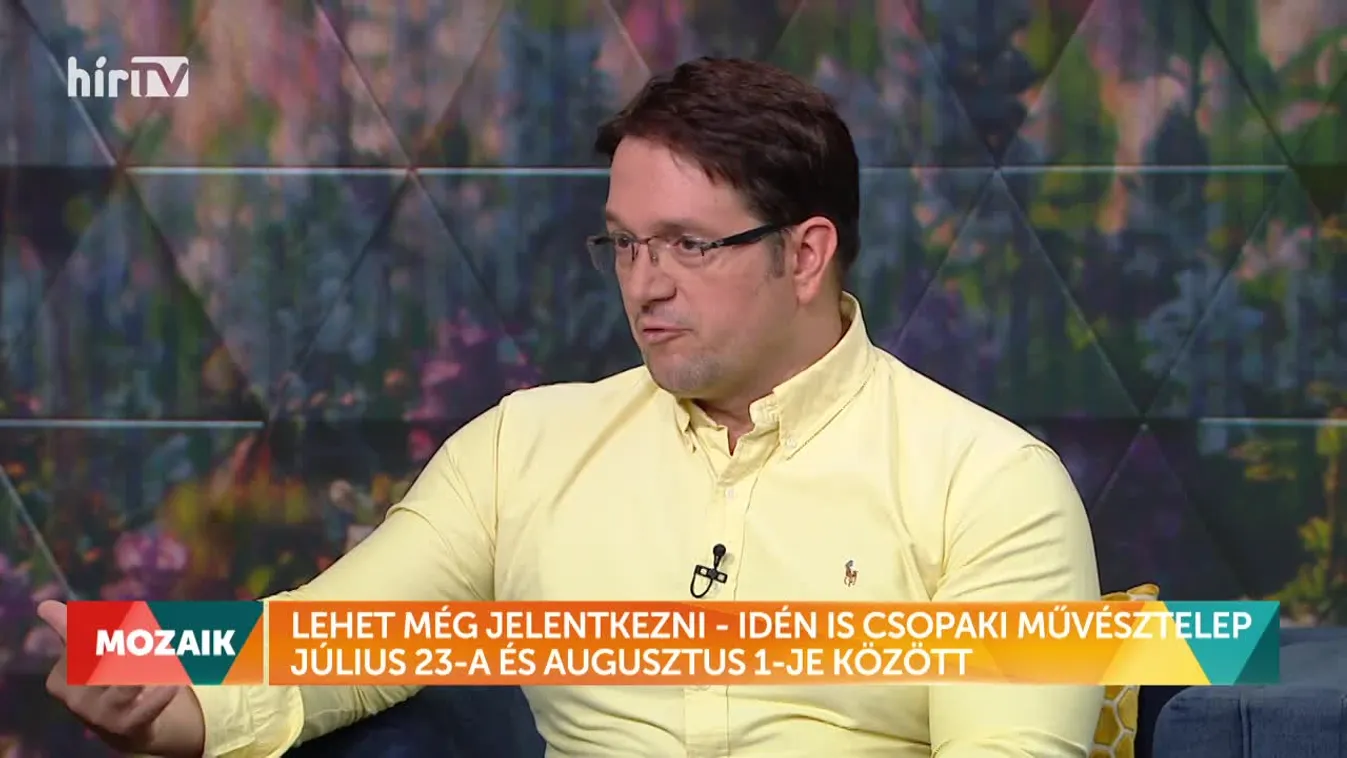 Mozaik - Lehet még jelentkezni - idén is Csopaki Művésztelep július 23-a és augusztus 1-je között (2022-06-27)