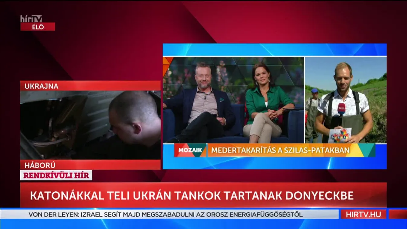 Mozaik: Medertakarítás a Szilas-patakban