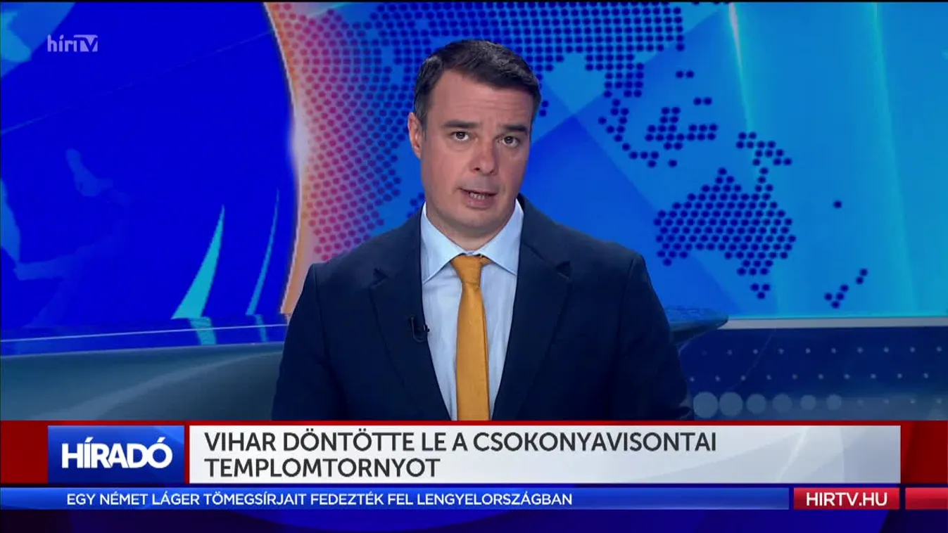 Vihar döntötte le a csokonyavisontai templomtornyot