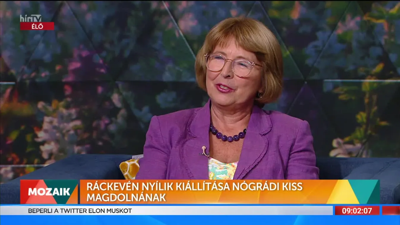 Mozaik - Ráckevén nyílik kiállítása Nógrádi Kiss Magdolnának (2022-07-13)