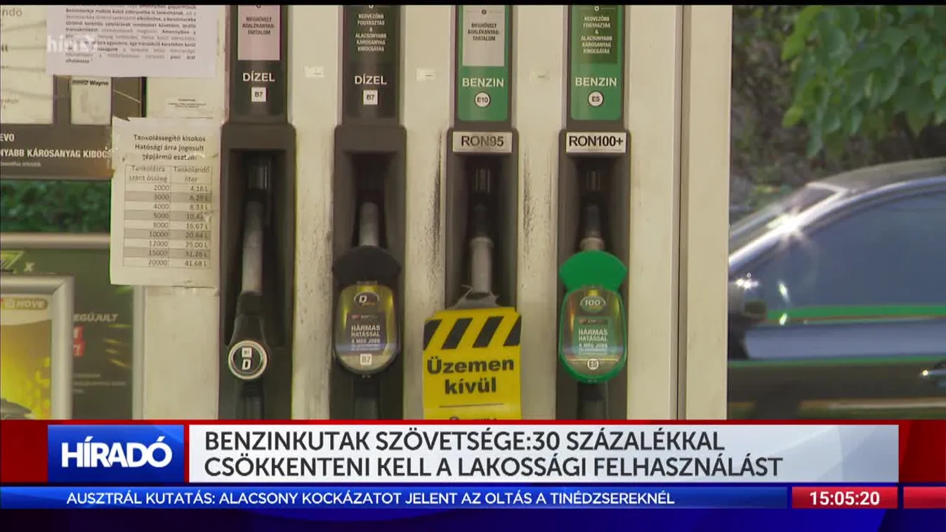 Benzinkutak Szövetsége: 30 százalékkal csökkenteni kell a lakossági felhasználást