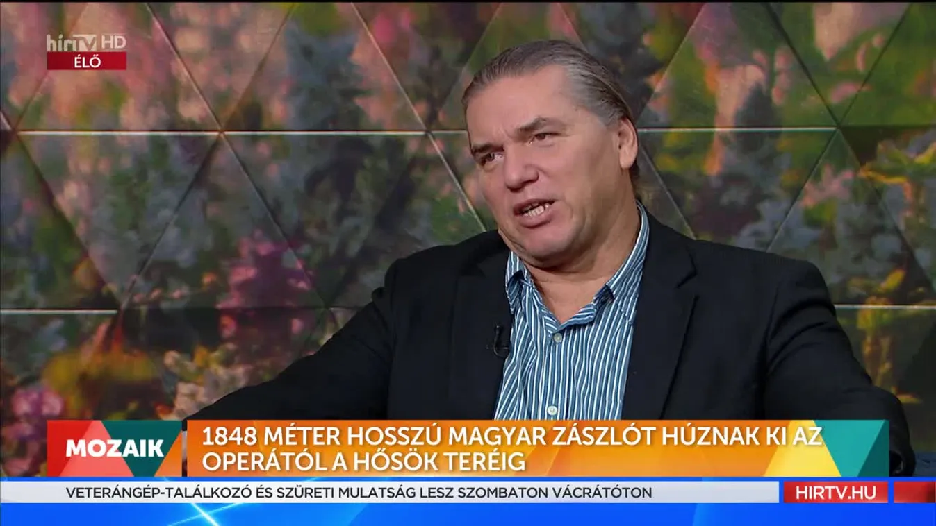 Mozaik - 1848 méter hosszú magyar zászlót húznak ki az Operától a Hősök teréig (2022-09-05)