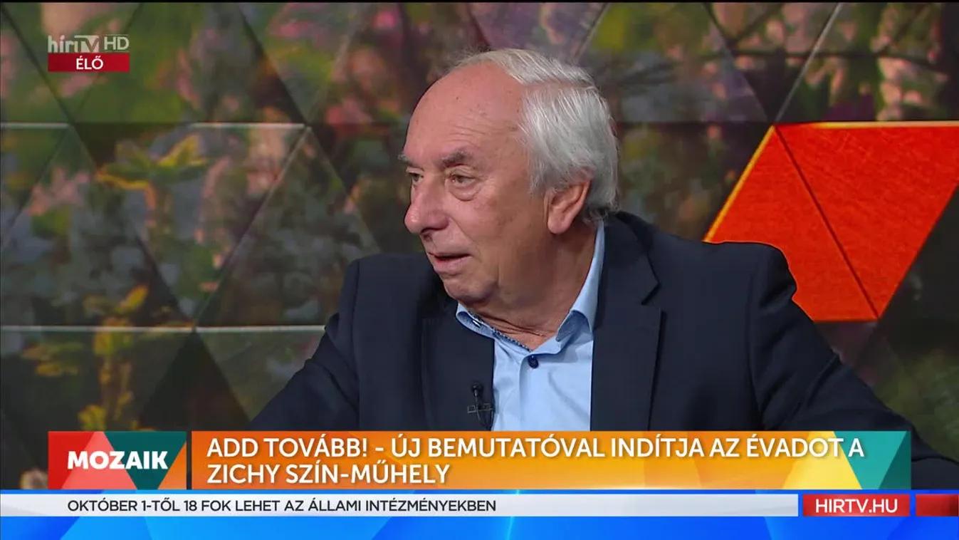 Mozaik - Add tovább! - Új bemutatóval indítja az évadot a Zichy Szín-Műhely (2022-09-20)