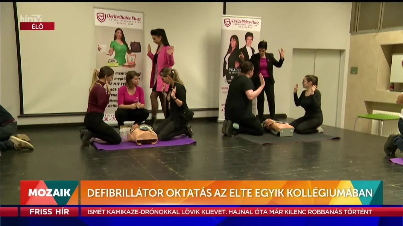 Mozaik – Defibrillátor oktatás az ELTE egyik kollégiumában (2022-10-17)