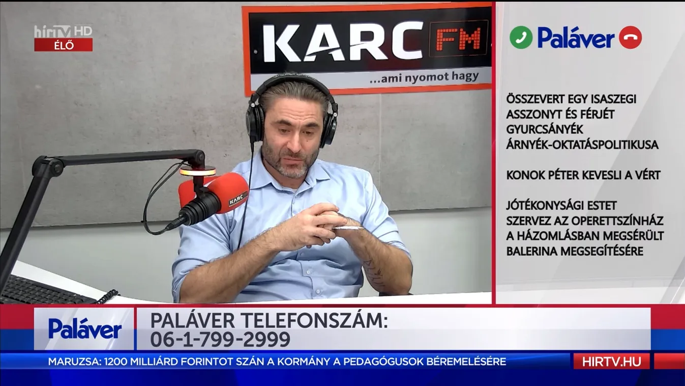 Paláver: Konok Péter kevesli a vért