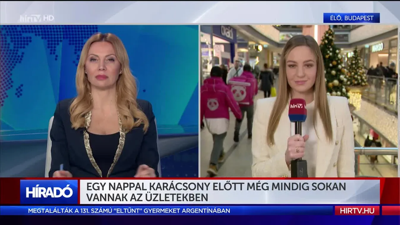 Egy nappal karácsony előtt még mindig sokan vannak az üzletekben