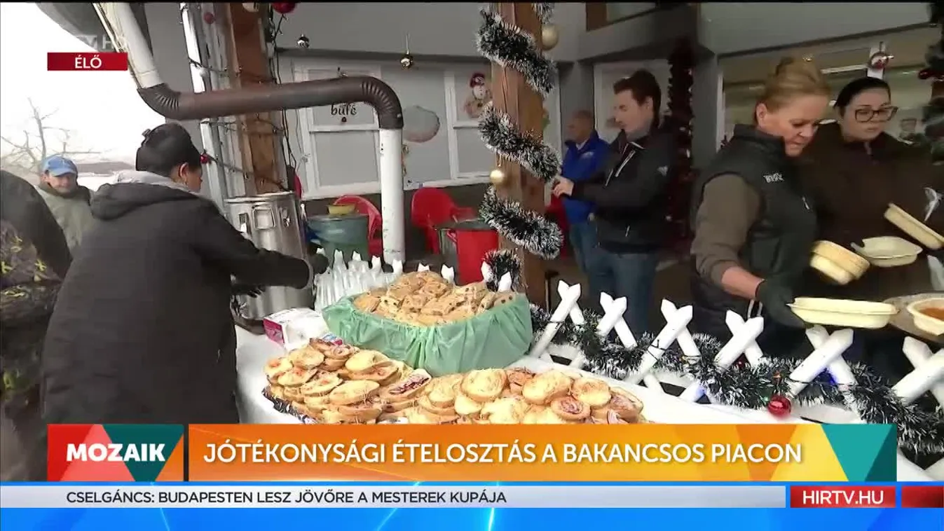 Mozaik - jótékonysági ételosztás a Bakancsos piacon