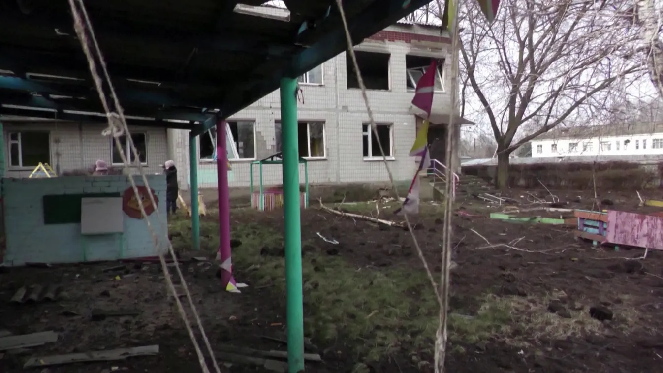 Óvoda mellett robbant egy rakéta Ukrajnában