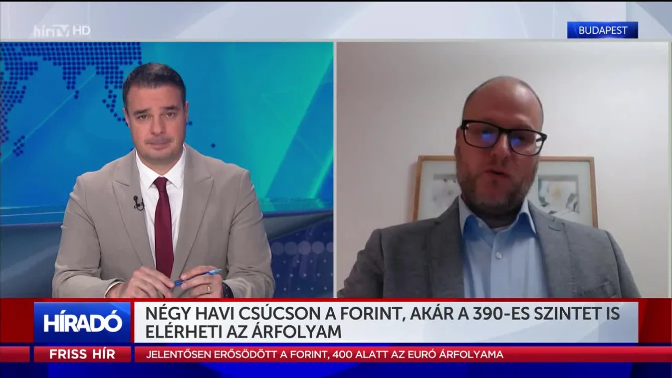 Négy havi csúcson a forint, akár a 390-es szintet is elérheti az árfolyam