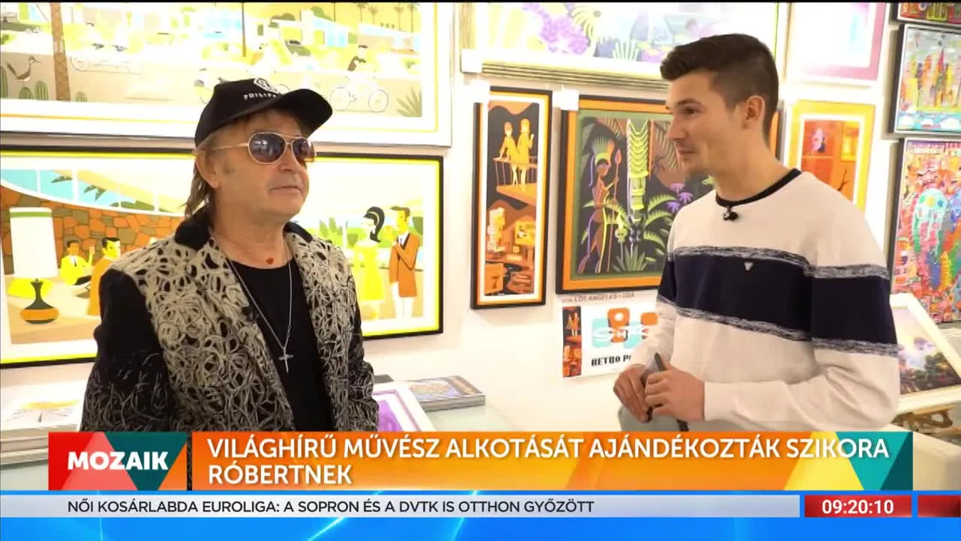 Mozaik - Világhírű művész alkotását ajándékozták Szikora Róbertnek (2023-01-06)