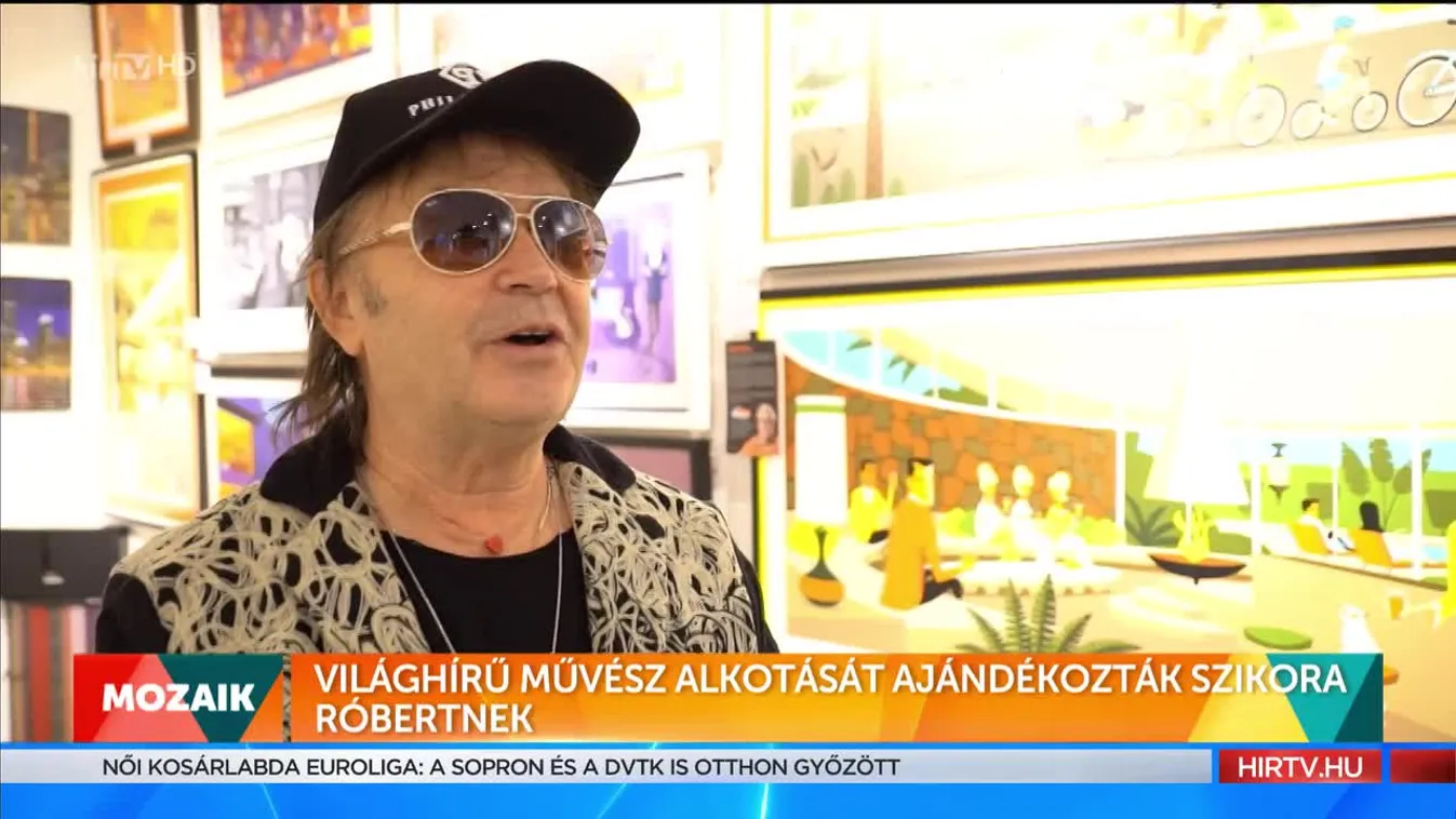 Mozaik - Világhírű művész alkotását ajándékozták Szikora Róbertnek