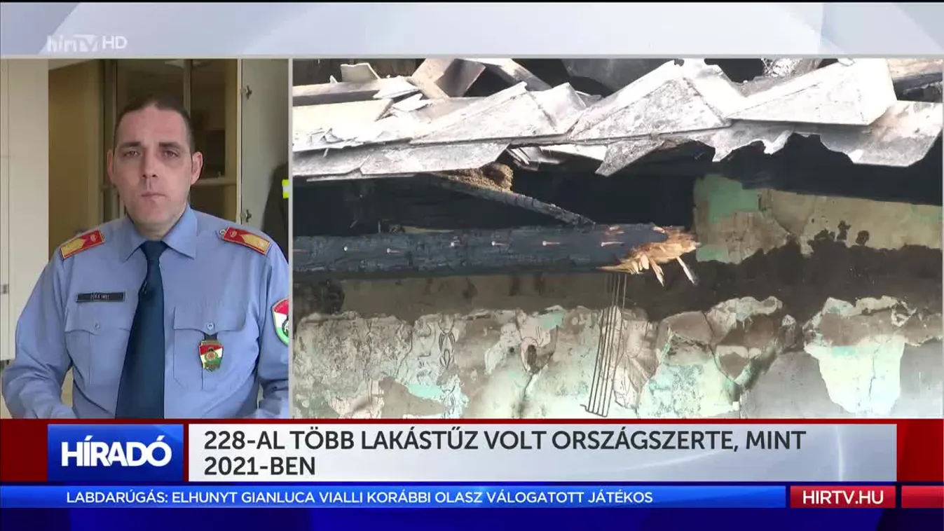228-al több lakástűz volt országszerte, mint 2021-ben
