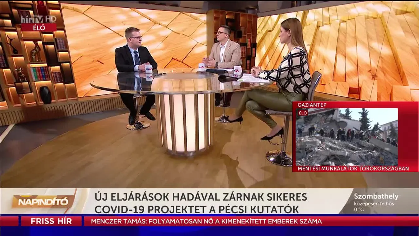 Napindító - Új eljárások hadával zárnak sikeres COVID-19 projektet a pécsi kutatók (2023-02-08)
