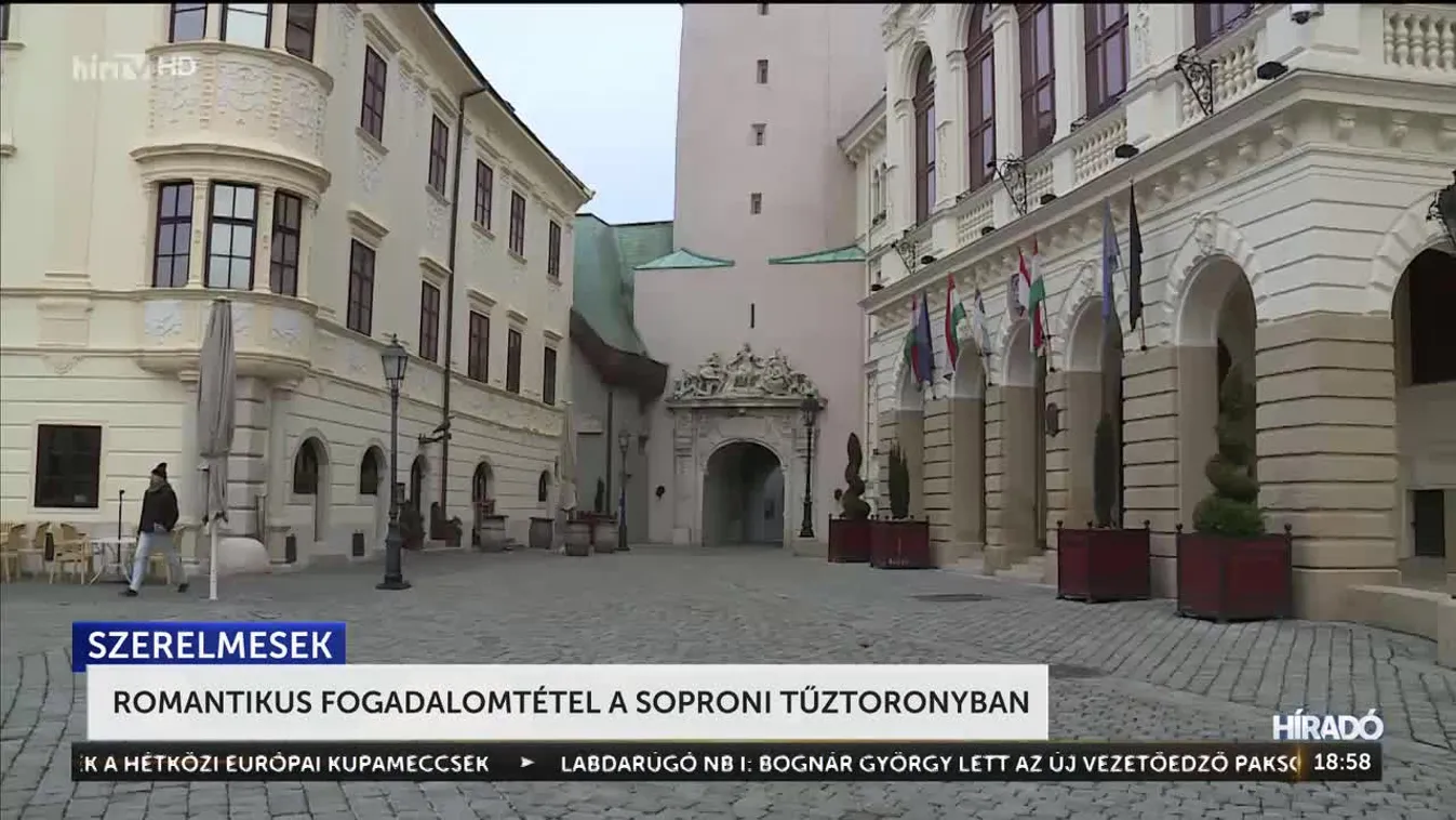 Romantikus fogadalomtétel a soproni tűztoronyban