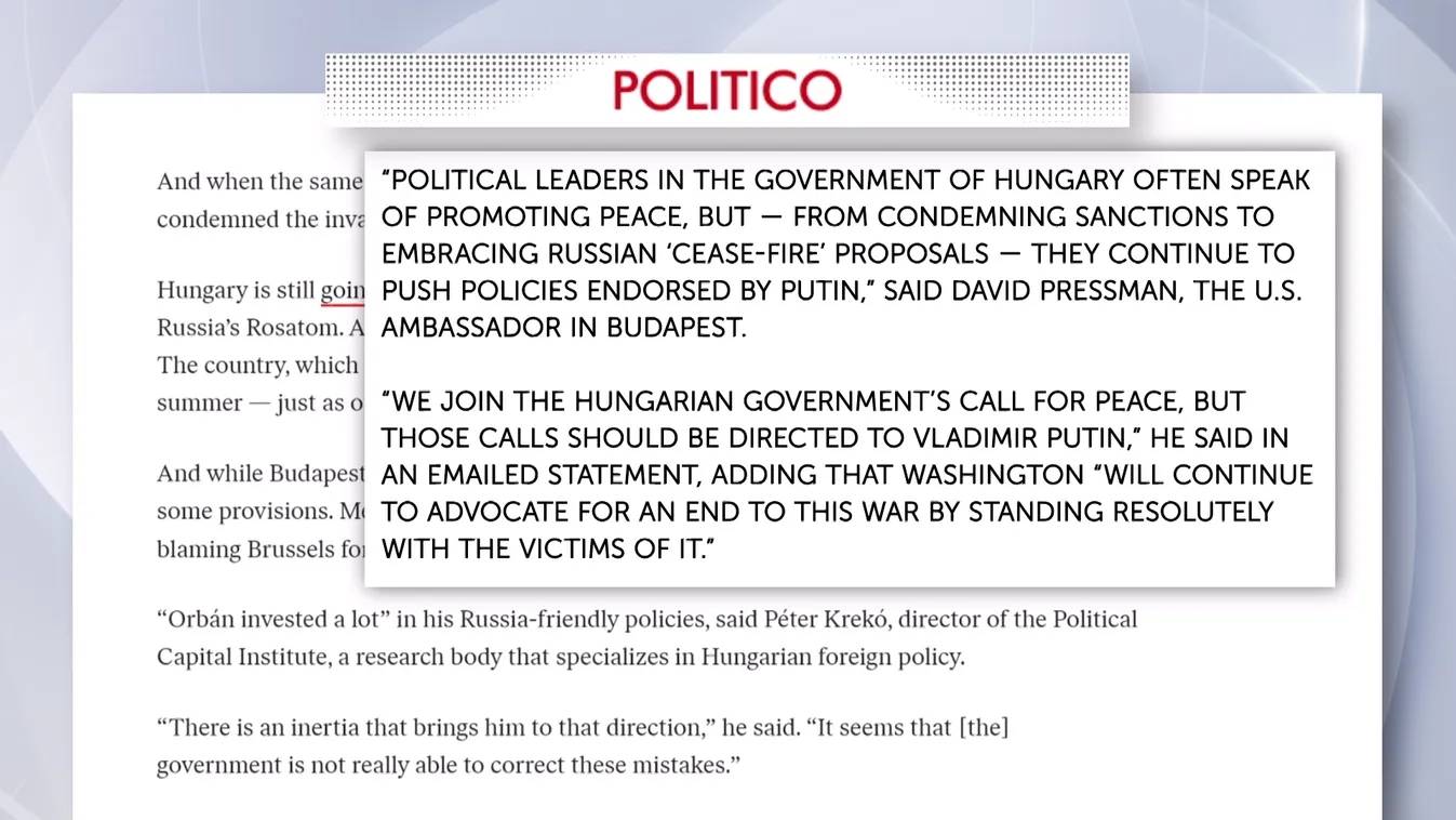 A balliberális erők szerint az Orbán-kormány békét sürget, miközben Putyin elhivatott támogatója