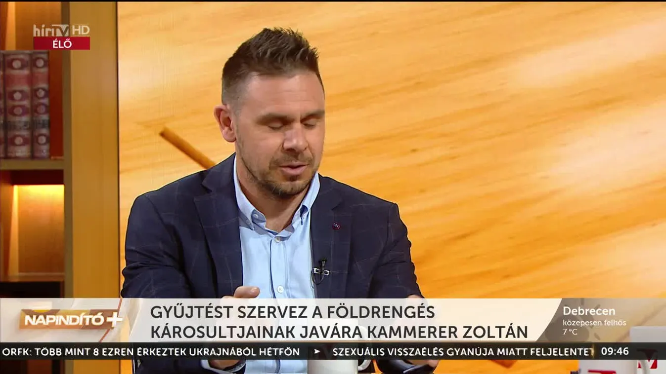 Napindító – Gyűjtést szervez a földrengés károsultjainak javára Kammerer Zoltán (2023-02-14)