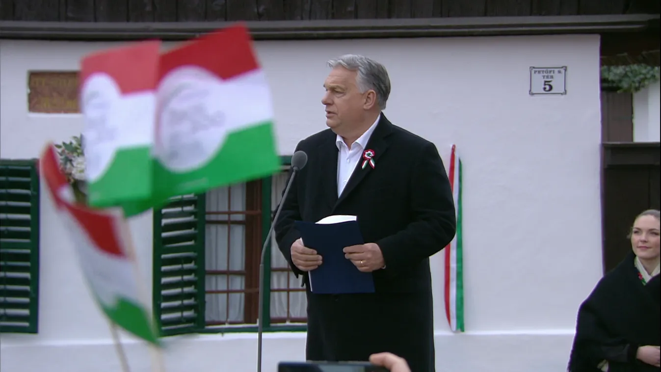 Orbán Viktor: Sosem fogjuk megengedni, hogy a szabadság zászlaját kicsavarják a magyarok kezéből
