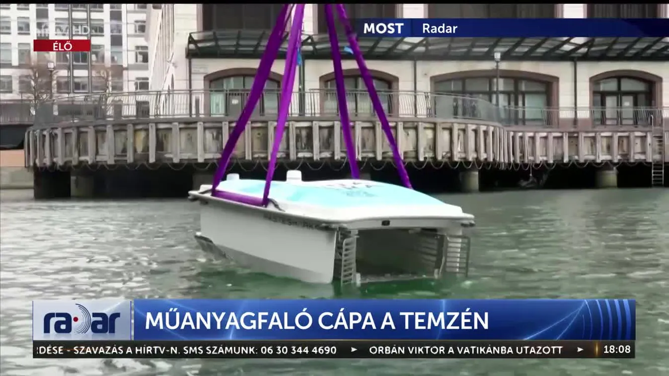 Radar - Műanyagfaló cápa a Temzén (2023-03-31)
