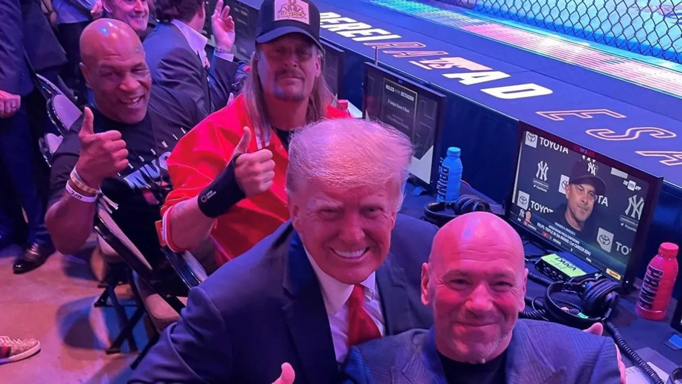 Vastapssal fogadta a küzdősport-gála közönsége Donald Trumpot