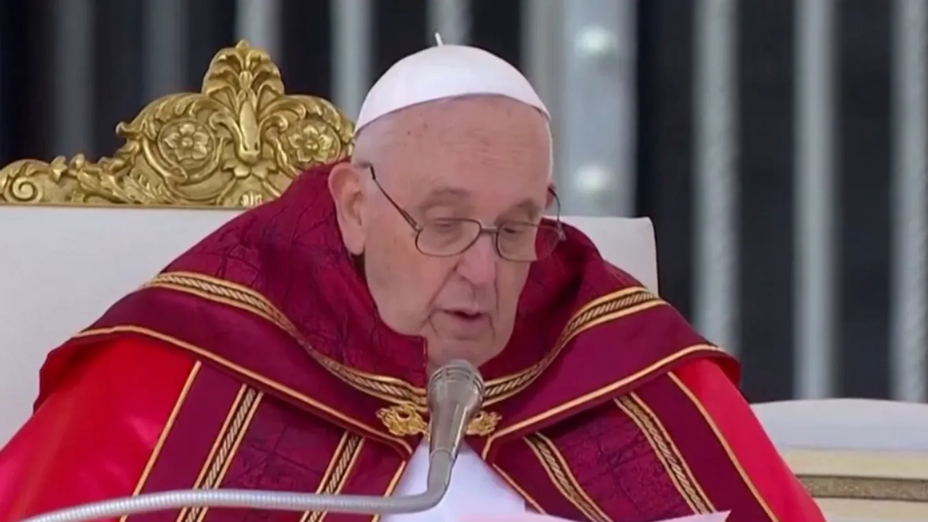 Bár csak most engedték ki a kórházból, már Ferenc pápa celebrálta a virágvasárnapi misét