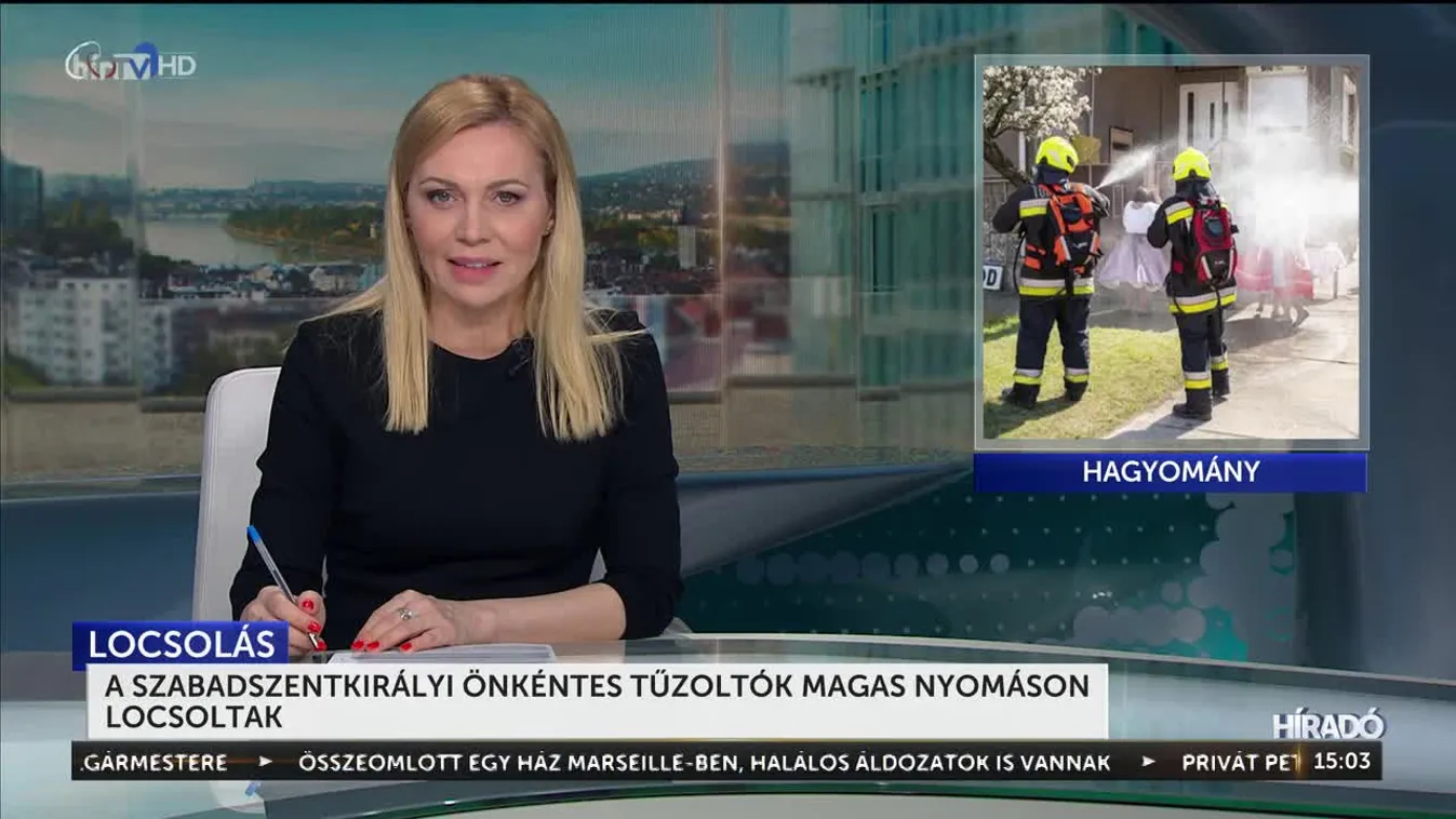 A szabadszentkirályi önkéntes tűzoltók magas nyomáson locsoltak