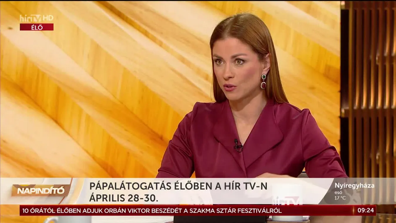 Napindító - Pápalátogatás élőben a HírTV-n, április 28-30.