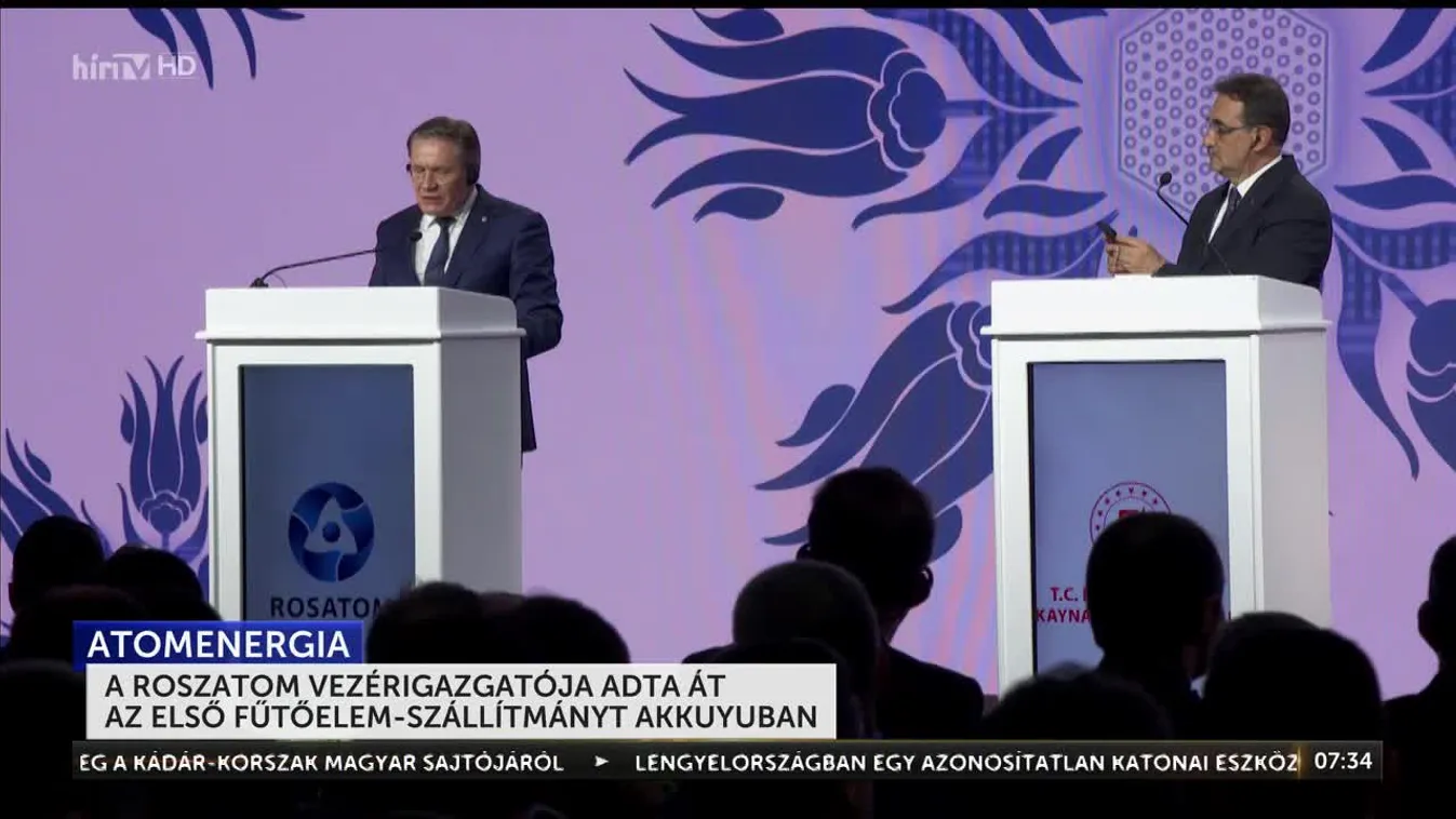 A Roszatom vezérigazgatója adta át az első fűtőelem-szállítmányt Akkuyuban